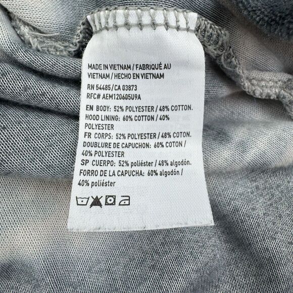 American Eagle Hoodie XL Gray Tie Dye Pullover Sweatshirt Boho - Picture 6 of 10